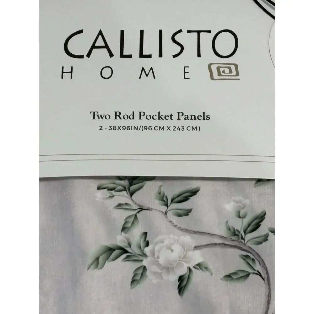 Callisto Home Heron Bird Window Curtains Panels 38 X 96” Set Of 4 Panels Blush